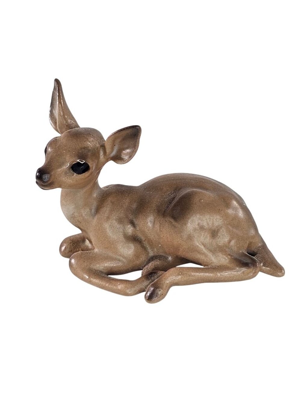 Josef Originals Large Fawn Baby Deer Lying Down Figurine Brown Realistic Vintage